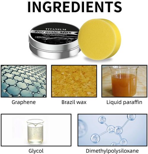 Titanium Ceramic Wax Cream, With Sponge | Highest Rated Car Wax,Car Wax Polish,Automotive Polish,Polish Vehicle Paint Care, Lasting Protection Mild Formula Polish