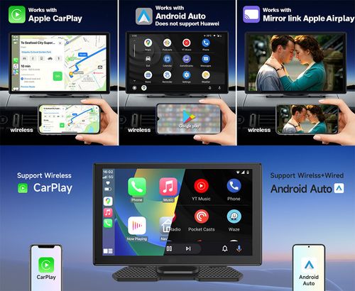6-inch portable wireless CarPlay car GPS navigator, car FM player, AM Bluetooth screen mirroring