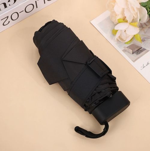 Travel Essentials Mini Umbrella for Purse With Case Small Compact UV Sun Protection Lightweight Tiny Pocket Manual Open Close Umbrella for Women Kids and Men Fit Purse Backpack