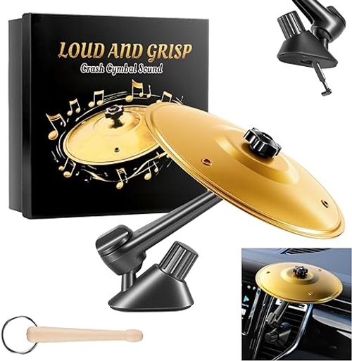 1PC Car Crash Cymbal Air Vent Mini Drum Car Drum Cymbal Air Vent Car Hand-shooting Cymbals Musical Instrument For Car Interior