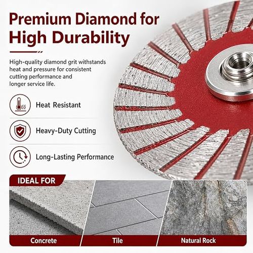1.57 Mini Diamond Saw Blade Set - Precision Cutting Discs for Stone, Granite, Marble & Tile, Multi-Purpose Diamond Blades for Angle Grinder, Professional Cutting Tool Kit (Red-3 pcs)
