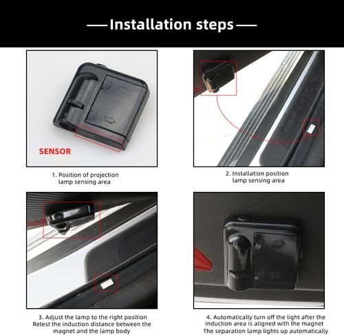 Car door light sign projector - 2 blue Batman wireless LED car door sticker lights - universal, suitable for most carstrucksSUVs