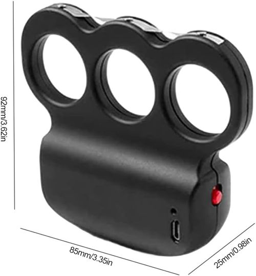 Knuckle Stun Ring  Battery Electric Guard Stun Ring with Switch Compact Stun Self Defense for Women and Men