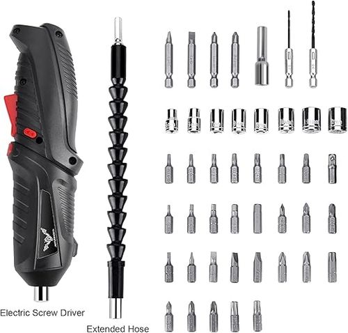 Cordless Electric Screwdriver Set, 47 in 1 Rechargeable, 3.6V, 3.5N·m Max Torque, USB Power Rechargeable Screwdriver with 44pcs Driver Bits, Ideal for Small Projects Visit the JENABOM Store