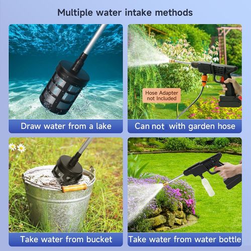 Cordless Pressure Washer Gun, Black
