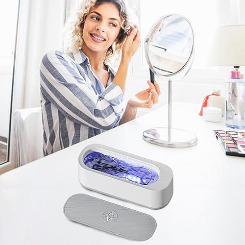 Jewelry Cleaner | 45KHz Cordless High-Frequency Vibration,Ultrasonic Jewelry Cleaner - for Pendant Children's Toy Earrings Eyeglass Watch Accessory Ring