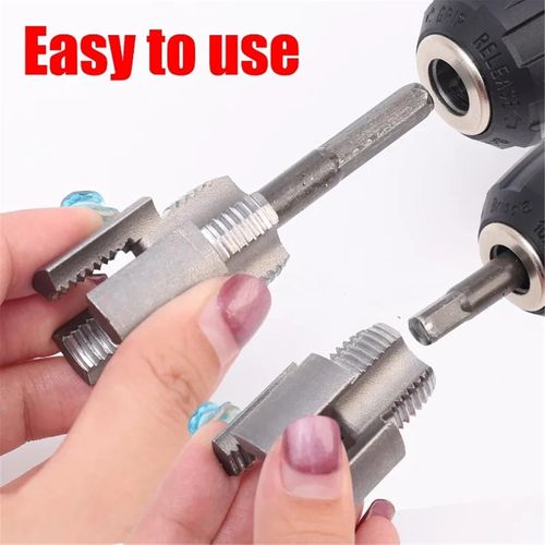 Steel PVC Pipe Tap 1-2    3-4 Water Pipe Internal Thread Opener Hand Tools for Electric Drill Compatible Pipe Threader