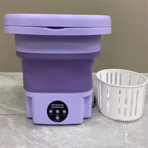 Revolutionize your laundry day with the Portable Foldable Mini Washing Machine! Blue-ray sterilization, three cleaning modes, all in one energy-efficient package. Perfect for small loads on the go!