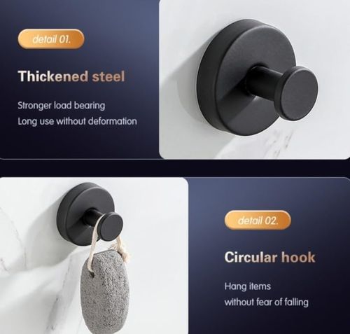 Vacuum Suction Hooks - Strong Hold Removable Hooks for Towels, No Damage to Smooth Surfaces