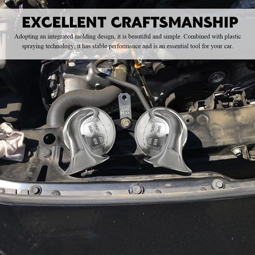 Car Horn Loud 12V 110dB Chrome Dual Tone Air Snail Horn For Car Van Motorcycle Universal Super Loud Train Horns