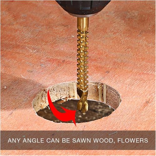 6PCS 3-8mm Saw Drill Bit HSS Composite Screw Tap Carpenter Woodworking Metal Hole Grooving Tools Quick Change Hex Shank