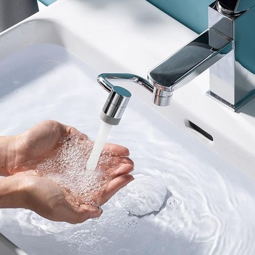 Rotate Swivel Faucet Aerator 1080 Degree Rotating Faucet Extender Faucet Aerator Bubbler Swivel Splash Filter Bathroom Washbasin Tap Extension Attachment for Kitchen and