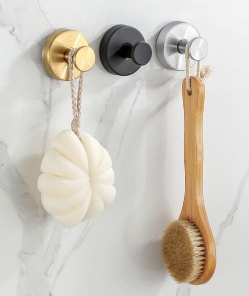 Vacuum Suction Hooks - Strong Hold Removable Hooks for Towels, No Damage to Smooth Surfaces