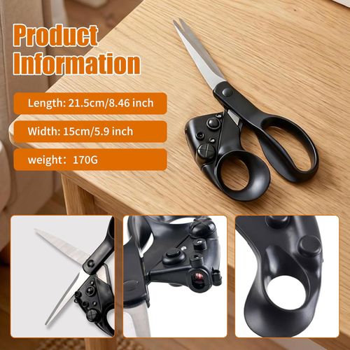 Professional Laser Guided Scissors for Fabric Cutting, Cuts Straight Fast with Precision Laser Guide, Sewing Scissors for Quilting Home Craft Wrapping Gift with Ergonomic Handle