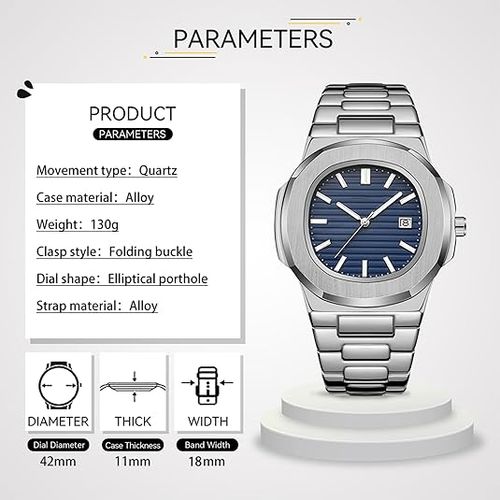 Men's automatic watch, all stainless steel waterproof men's watch, men's mechanical watch