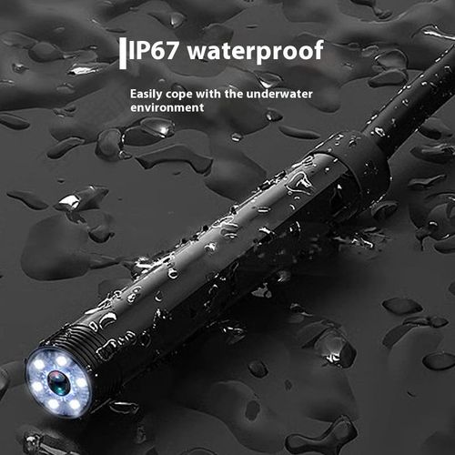 7.0mm 3 in 1 Endoscope USB Flexible Car Pipe Inspection Borescope Camera HD with 6 LED Lights Support Type-C Phone Tablet PC Device,2m