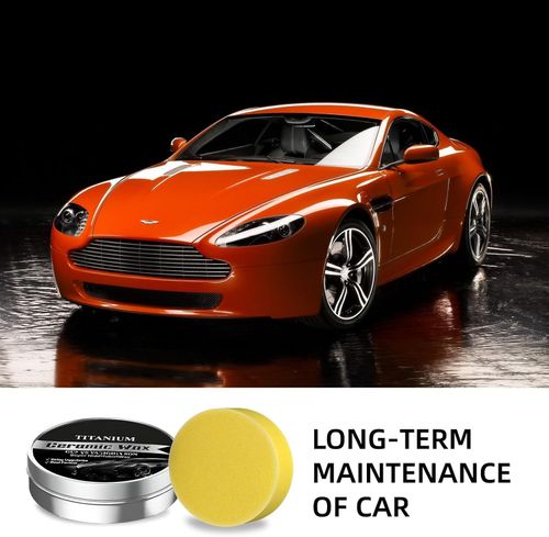Titanium Ceramic Wax Cream, With Sponge | Highest Rated Car Wax,Car Wax Polish,Automotive Polish,Polish Vehicle Paint Care, Lasting Protection Mild Formula Polish