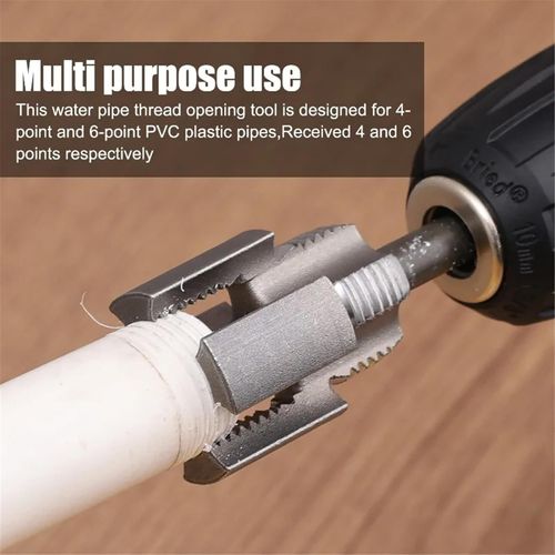 Steel PVC Pipe Tap 1-2    3-4 Water Pipe Internal Thread Opener Hand Tools for Electric Drill Compatible Pipe Threader