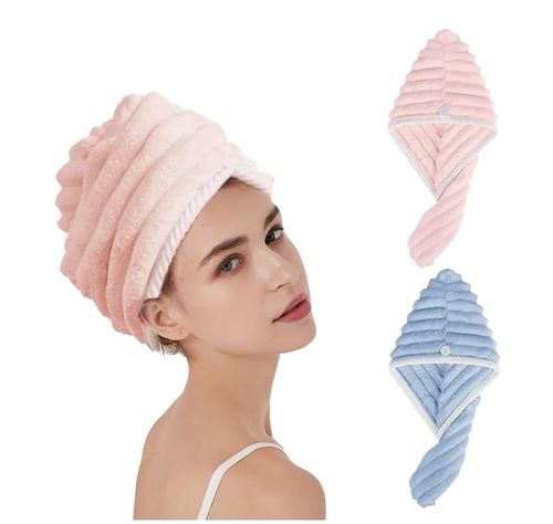 Hair Drying Cap Dry Hair Cap for Women, Thickened and Super Absorbent Headscarf for Wiping Hair Quick-Dry(H)
