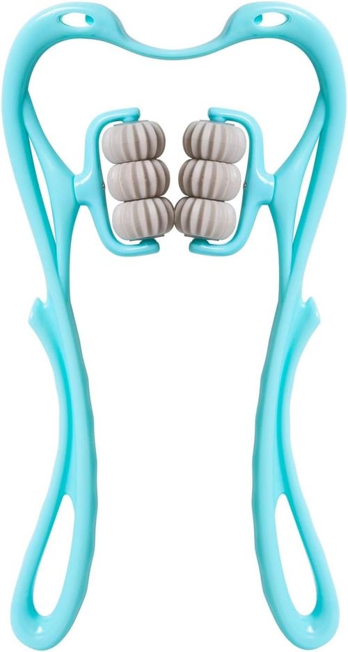 Trigger Point Roller Massager Tool with 6 Balls for Pain Relief deep Tissue Handheld Suitable for Legs Waist Neck and Shoulder Massage Relaxer (Blue)