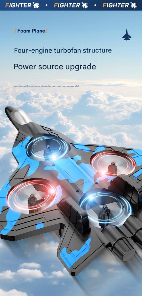 V2 Remote Control  Airplane Drone Hovering Flight Fighter Altitude Hold Rolling Stunt Toy