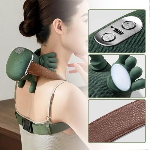 Hand Shoulder and Neck Massager Cervical, Electric Real Hands Kneading Massage with Heat, Shiatsu Deep Tissue Pain Relief for Shoulder Neck Back Muscle