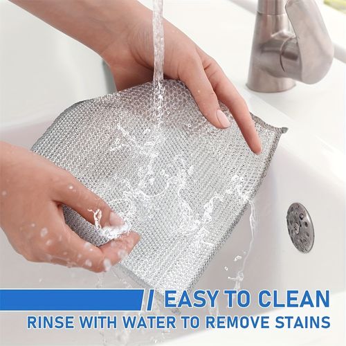 Click to see full view       HIC Kitchen Multi-Use Non-Scratch Wire Cleaning Cloths, Set of 20