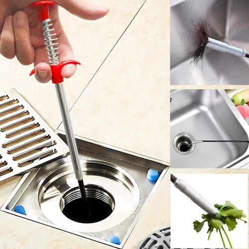 Drain Snake, Drain Clog Remover - Gutter Cleaning Tools Drain Cleaner for Toilet Sewer Shower Kitchen Bathroom Tub Clogged Drains Opener Cleaning Tool, Flexible Grabber Claw Pick Up Reacher (30 inch)