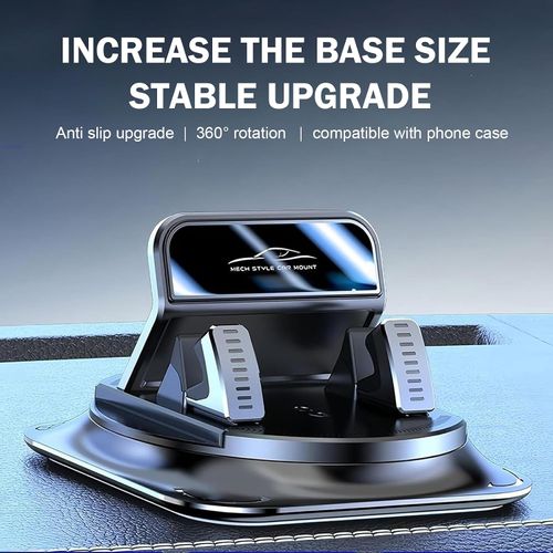 Car Phone Holder Super Stable Car Phone Mount: 360° Rotation + Non-Trace Silicone Base – Anti-Shake Holder