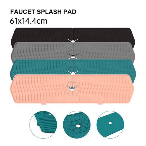 Large Size Kitchen Silicone Drying Countertop Mat Quick Drying Silicone Mat Sink Faucet Splash Guard