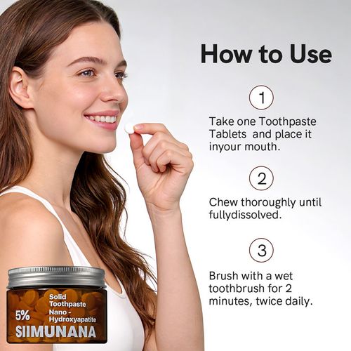 Oral care toothpaste tablets containing 5% hydroxyapatite