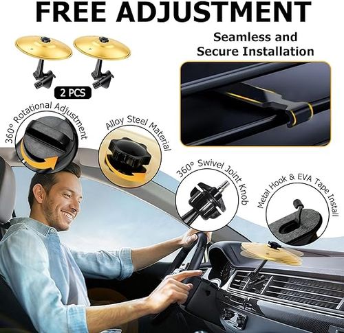 1PC Car Crash Cymbal Air Vent Mini Drum Car Drum Cymbal Air Vent Car Hand-shooting Cymbals Musical Instrument For Car Interior