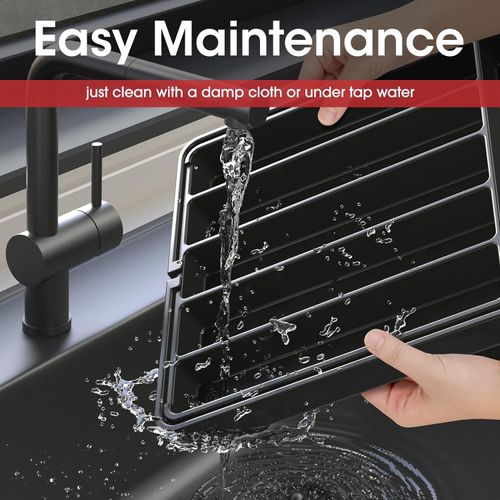 Silverware Organizer - Expandable Kitchen Drawer Organizer, Adjustable Utensil Organizer, Cutlery Tray for Forks, Knives, Multipurpose Kitchen Organizers and Storage Solution, Black, Medium