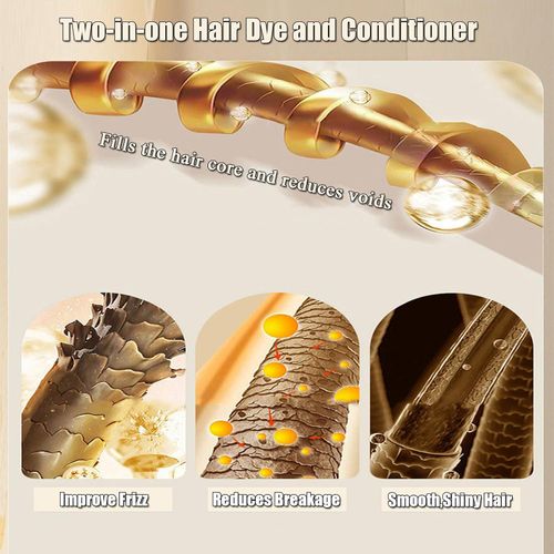 Nourishing plant-based hair dye, long-lasting and natural hair coloring shampoo, specially designed for men and women to cover gray hair, nourishes hair color, controls frizz, black.