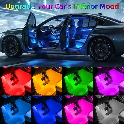 4PCS Wireless LED Strobe Lights with Remote Control, 8 Colors USB Charing Waterproof Anti-Collision Led Emergency Warning Lights for Car Motorcycle Drone Aircraft Bike