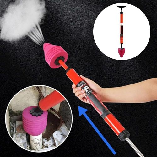 High Pressure Toilet Plunger, 2026 New Powerful Air Drain Unclogger, Toilet Auger Clog Remover Tool Sink Plunger Bathroom Toilet Unclogger Tool Heavy-Duty Clog Remover for Bathroom Drains (1Pcs)