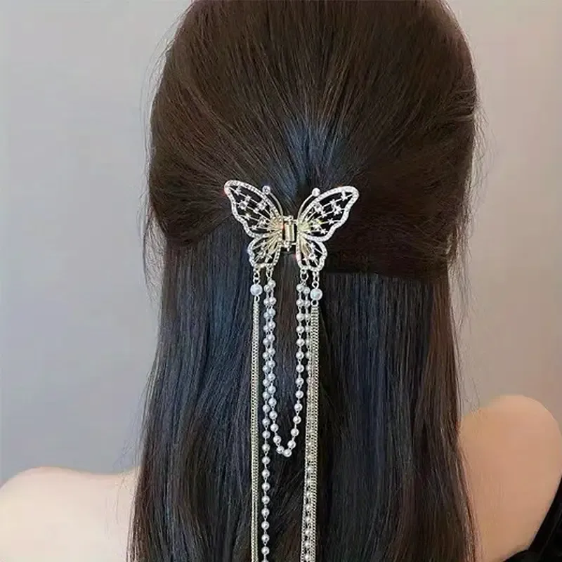 Butterfly Metal Hair Clip Fashion Shiny Rhinestone Hair Clip Strong Styling Hair Accessories Suitable for Women Girls Thinner and Thick Hair  Its time to shine with bespoke hair accessories made just for YOU. Turn your vision into a one-of-a-kind piece that tells your story. Order now and get ready for endless compliments!