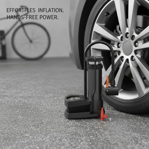 Bike Pump with Gauge Portable 160PSI Bicycle Pump Bike Pump 7 inch Bicycle Hand Pump Mini Bike Tire Pump Universal Floor Bike Pump for car, Motorcycle and Bike Black