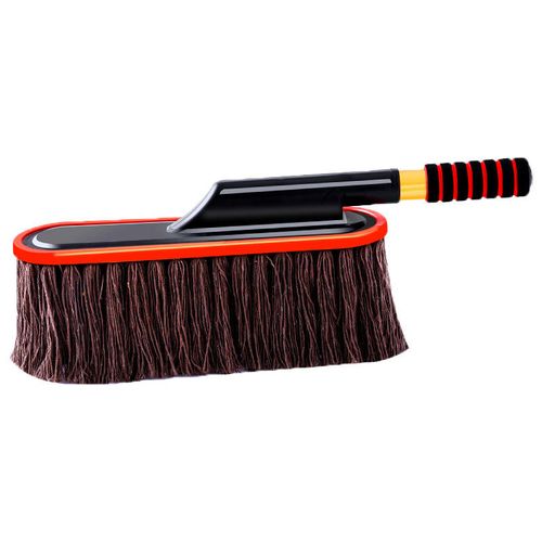 Car Duster with Extendable Telescoping Handle,Car Cleaning Brush Dust Cleaner Scratch Free Large Wash Mop Wax Cotton Hair (Coffee)