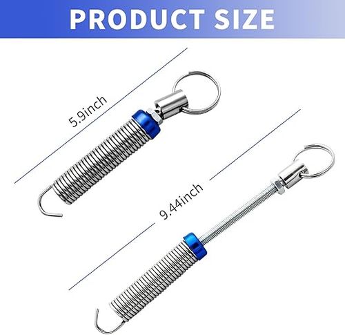 2PCS Car Lift Spring for Trunk, Car Trunk Lid Metal Spring, Automatic Lifting Spring Device with 2 Clamps, Adjustable Lifter Accessory Open Tool for Cars Without Hydraulic Lever
