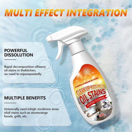 New Upgrade Kitchen Cleaner, Clean Up Kitchen Oil Stains Spray, Multi-purpose Oils Stain Cleaner, Clean Up Kitchens Oil Stains(240ml-8.45oz)