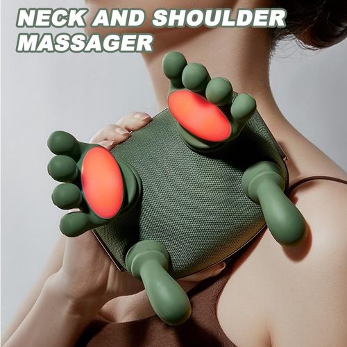Hand Shoulder and Neck Massager Cervical, Electric Real Hands Kneading Massage with Heat, Shiatsu Deep Tissue Pain Relief for Shoulder Neck Back Muscle
