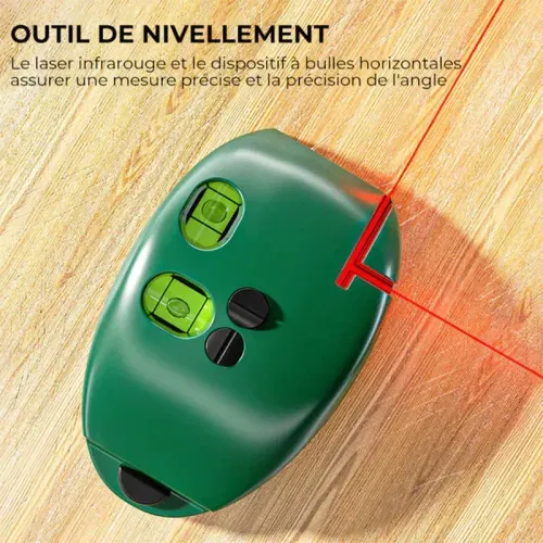 90 Degree Electronic Red Light Scale - Self-leveling Parallel Line with Horizontal and Vertical Lines, Parallel Level Tool for Construction (Green)