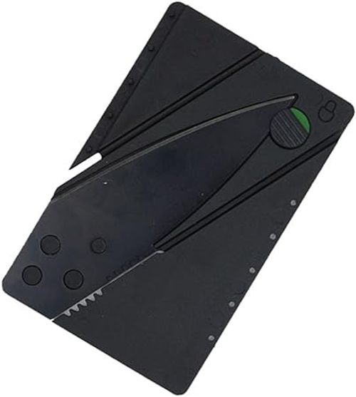 Card Knife Folding Knife Credit Card Size Thin Pocket Wallet Survival Tool - Now with Leather Case!
