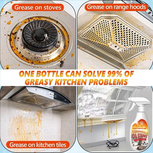 New Upgrade Kitchen Cleaner, Clean Up Kitchen Oil Stains Spray, Multi-purpose Oils Stain Cleaner, Clean Up Kitchens Oil Stains(240ml-8.45oz)