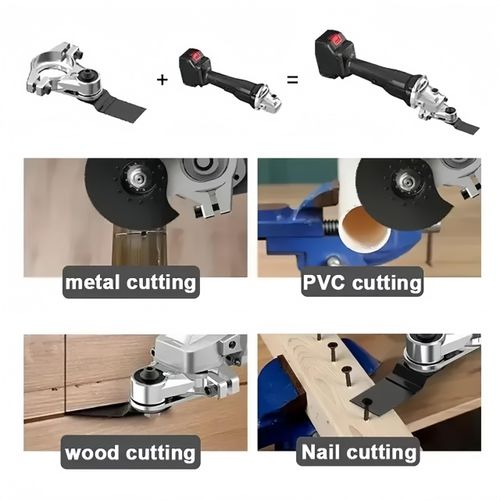 Angle Grinder Oscillating Adapter, Universal Head Adapter Metal Complete Angle Grinder Oscillating Adapter Tool Accessories （Angle grinder not included）