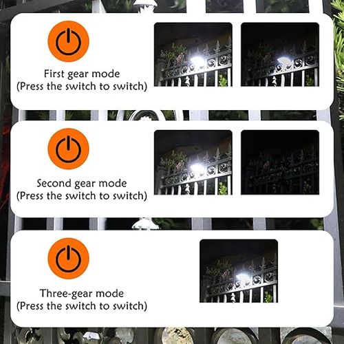 Solar Lights Outdoor, Clip Motion Sensor Solar Lights, Motion Sensor Security Light for Fence, Waterproof Outdoor Lighting for Indoor Outdoor Pathway, Deck, Lawn, Patio, Walkway