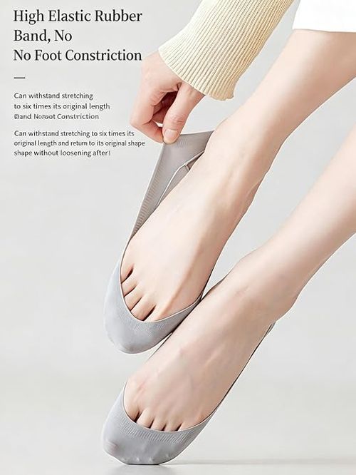 Unisex Low‑Cut Cotton No‑Show Socks, Reinforced Stitched Sole, One Size 35‑43, Non‑Shrink Daily Casual Footie Socks For Men Women