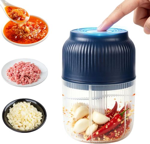 Electric Garlic Chopper 350ml, Cordless & Powerful 3 Stainless Steel Blades
