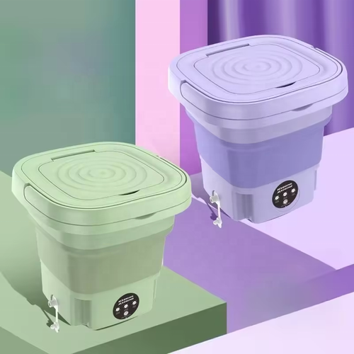 Revolutionize your laundry day with the Portable Foldable Mini Washing Machine! Blue-ray sterilization, three cleaning modes, all in one energy-efficient package. Perfect for small loads on the go!